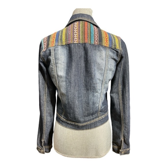 Hot Kiss Denim Jean Jacket Western Southwestern Embroidered size M - Picture 4 of 14